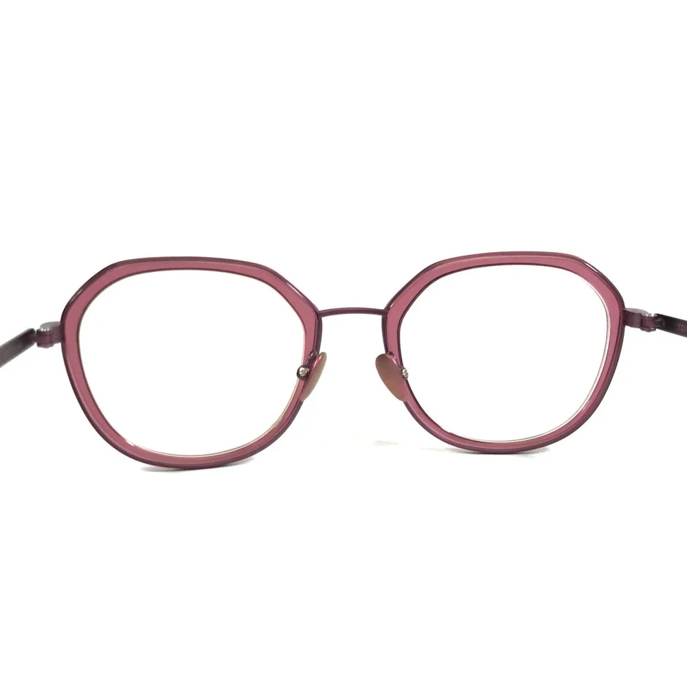 Tom Davies Eyeglasses Frames TD733 Col. 2183 Purple Round Hexagonal 48-20-140
